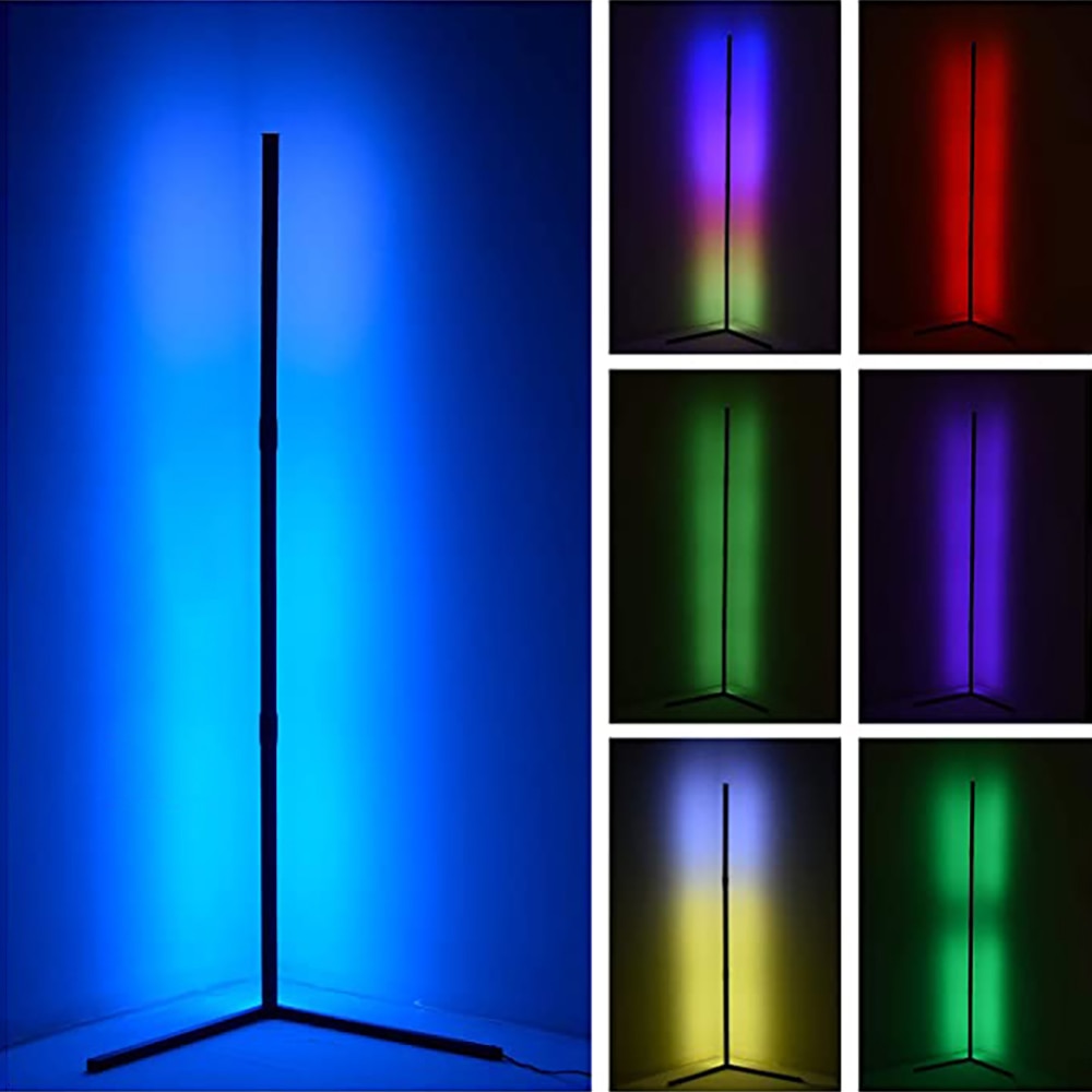 Remote LED Corner Floor Lamp