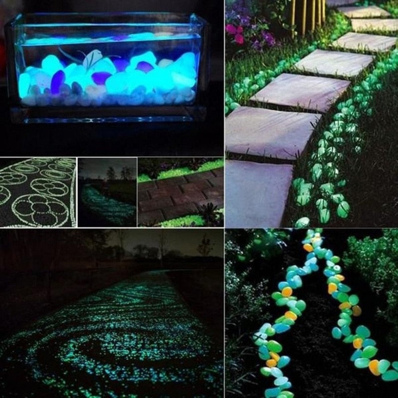 25/50pcs Garden Glow Stones for Walkways