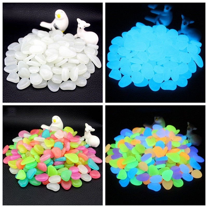 25/50pcs Garden Glow Stones for Walkways