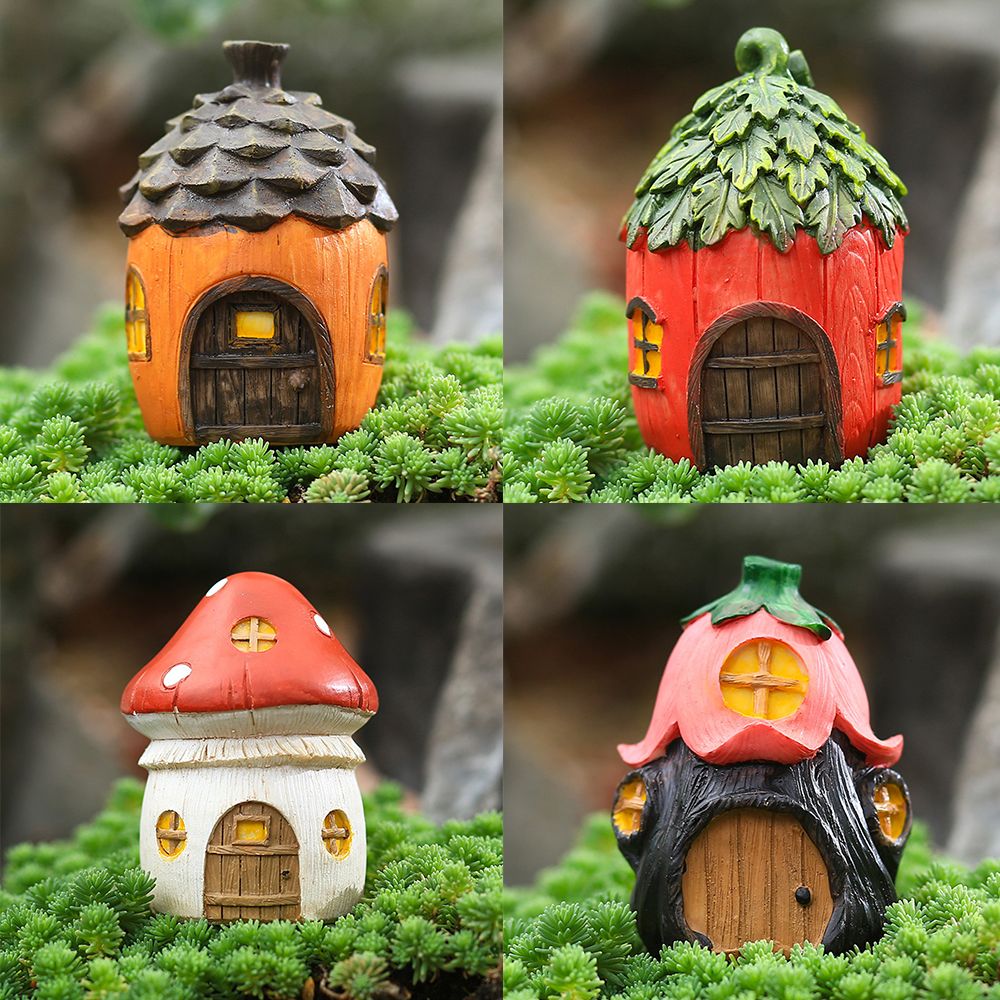 Garden Mushroom Figurines