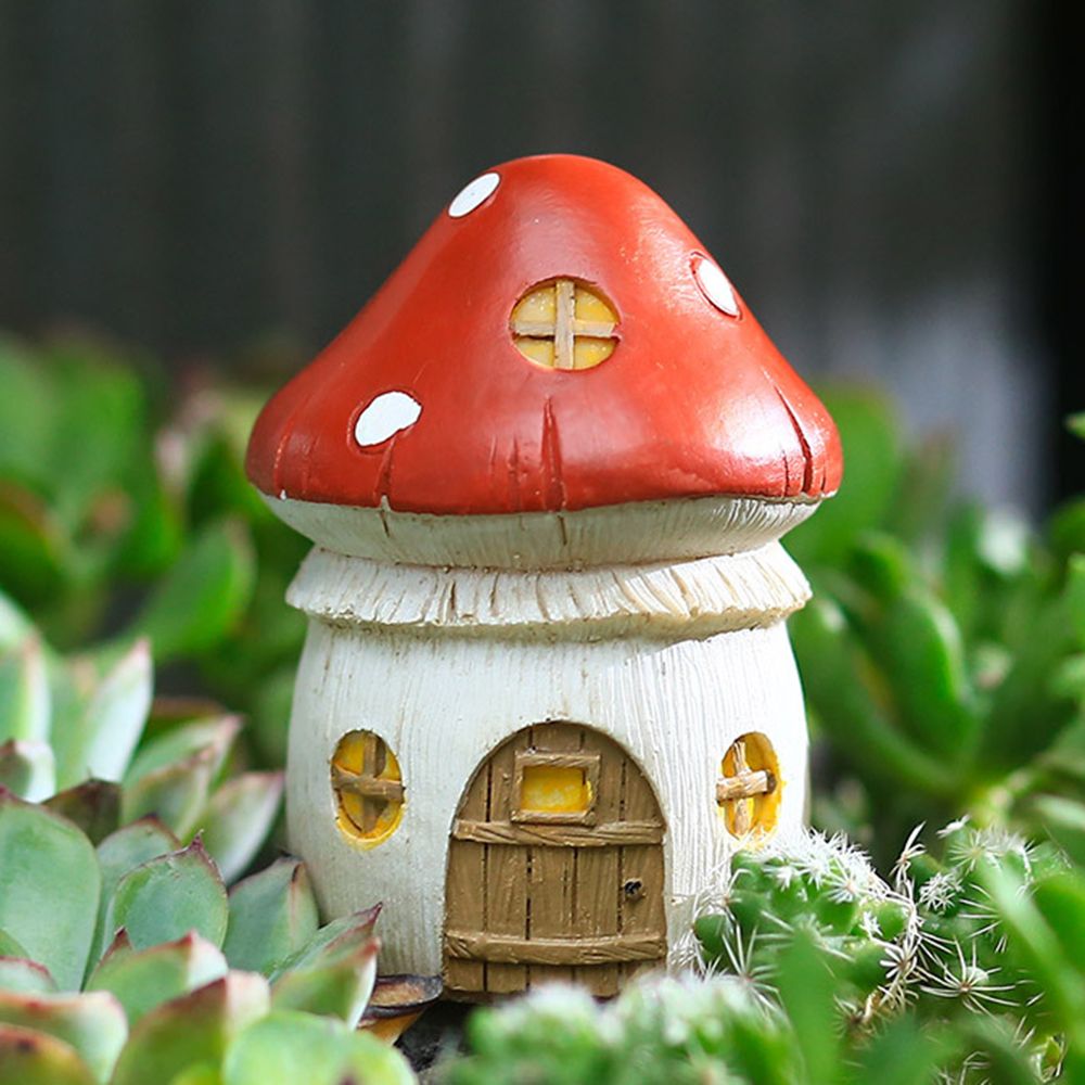 Garden Mushroom Figurines