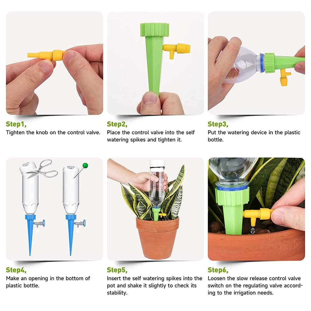 3/6/12PCS Auto Self Watering Spikes