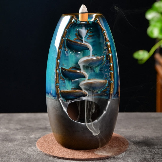 Ceramic Waterfall Incense Burner