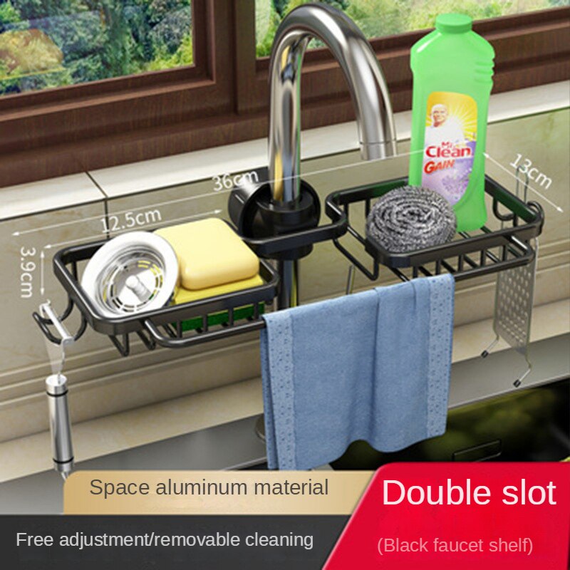 Kitchen Space Aluminum Sink Drain Rack