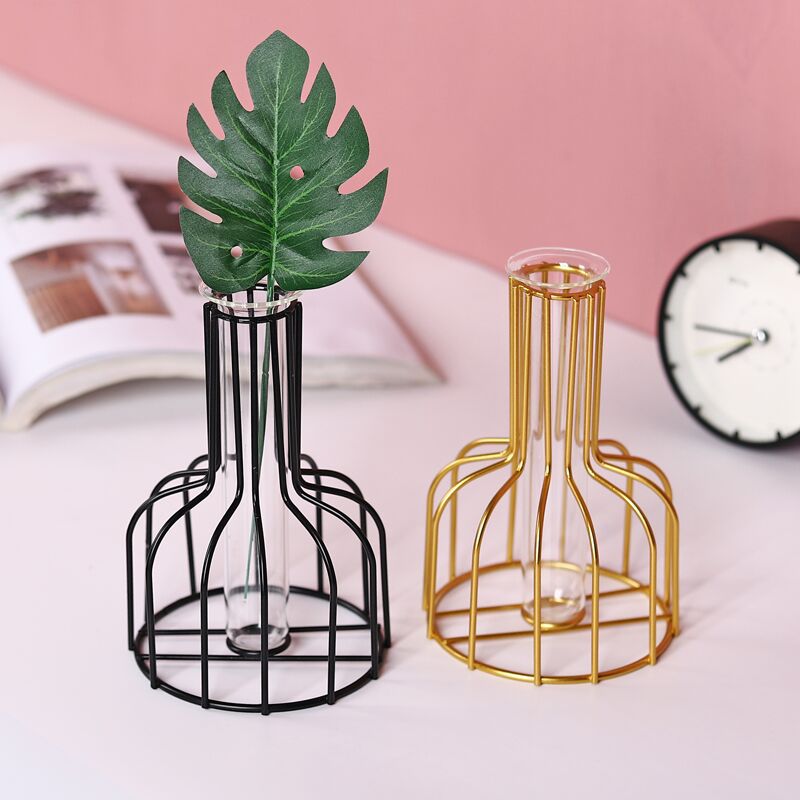 Golden Hydroponics Vase Decoration