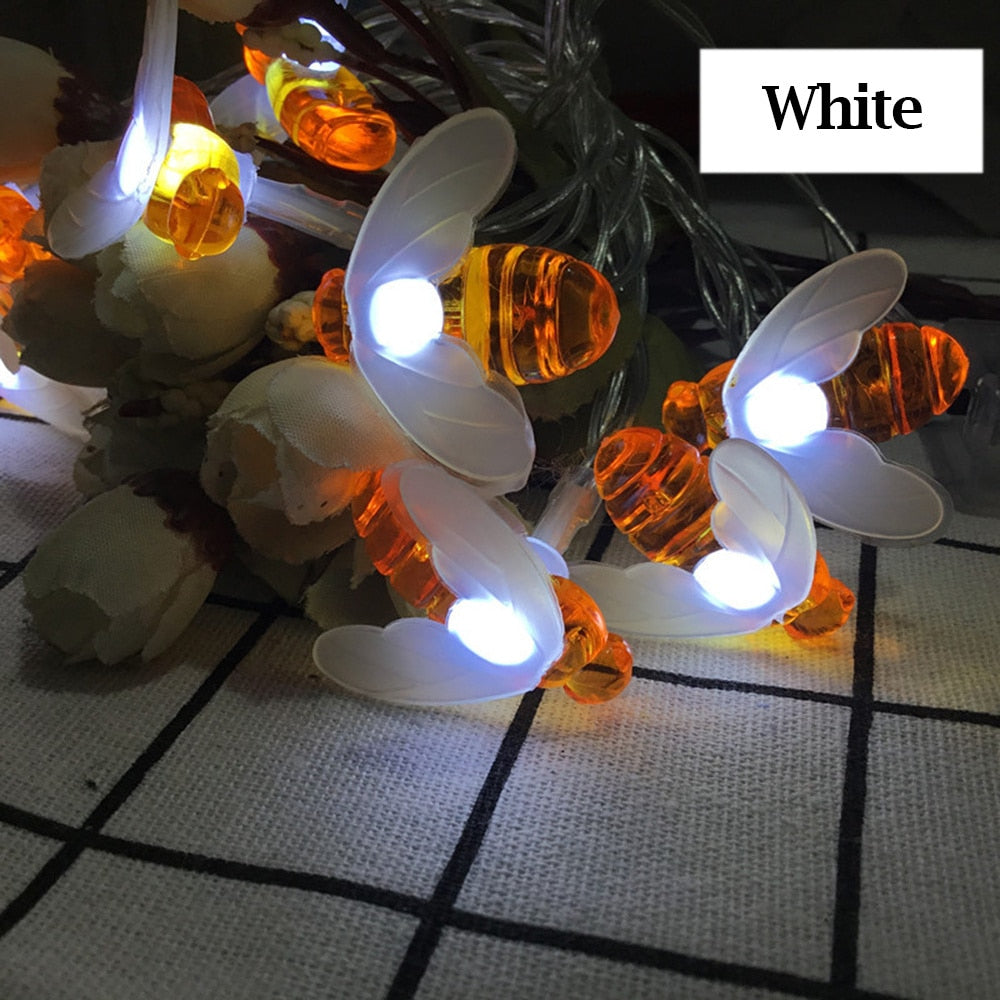 Solar String Cute Bee Outdoor Light