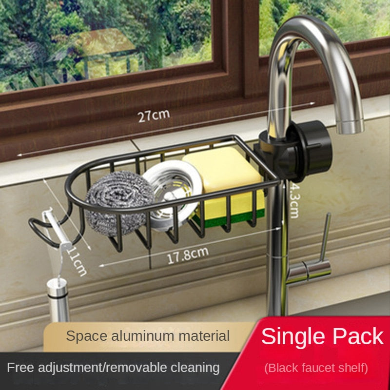 Kitchen Space Aluminum Sink Drain Rack