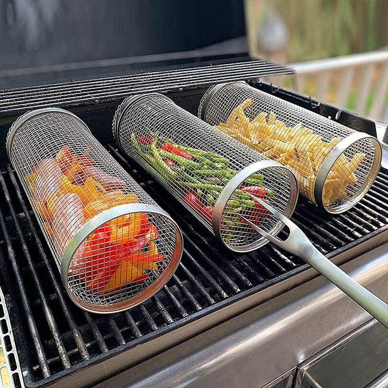 BBQ Rolling Grilling Basket