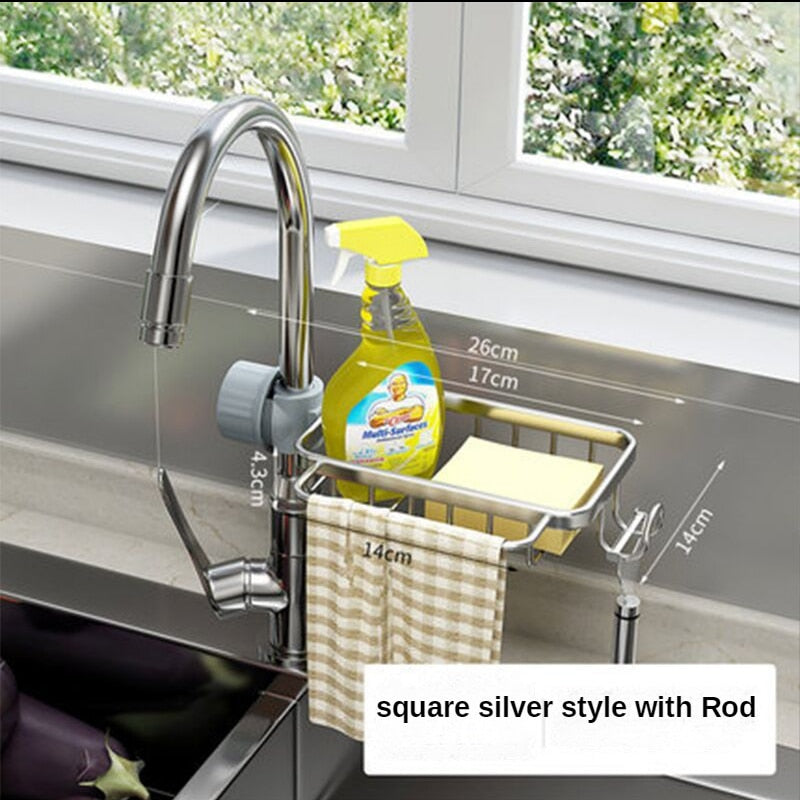 Kitchen Space Aluminum Sink Drain Rack